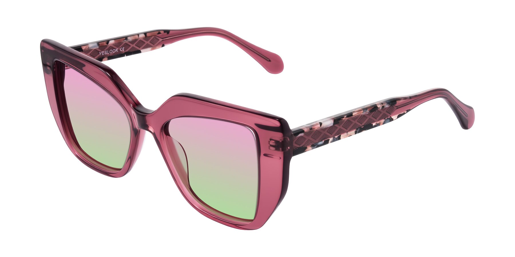 Angle of Arctic in Violet with Pink / Green Gradient Lenses