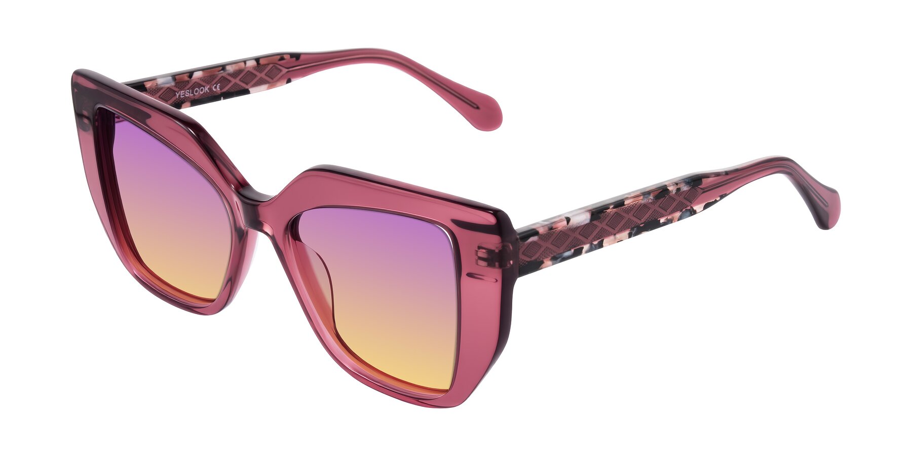 Angle of Arctic in Violet with Purple / Yellow Gradient Lenses