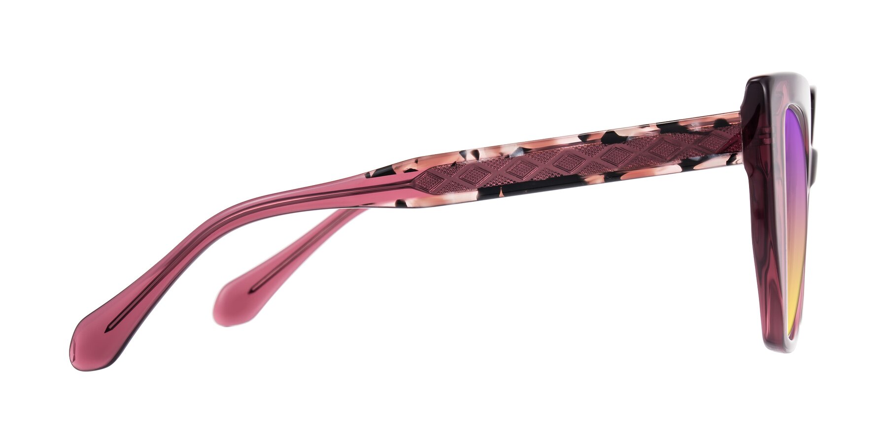 Side of Arctic in Violet with Purple / Yellow Gradient Lenses