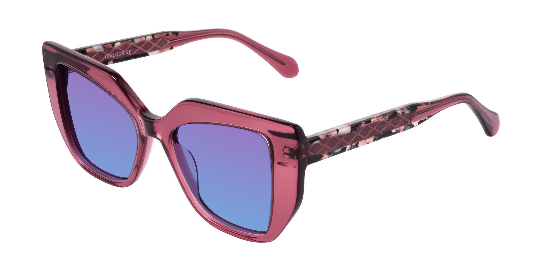 Angle of Arctic in Violet with Purple / Blue Gradient Lenses