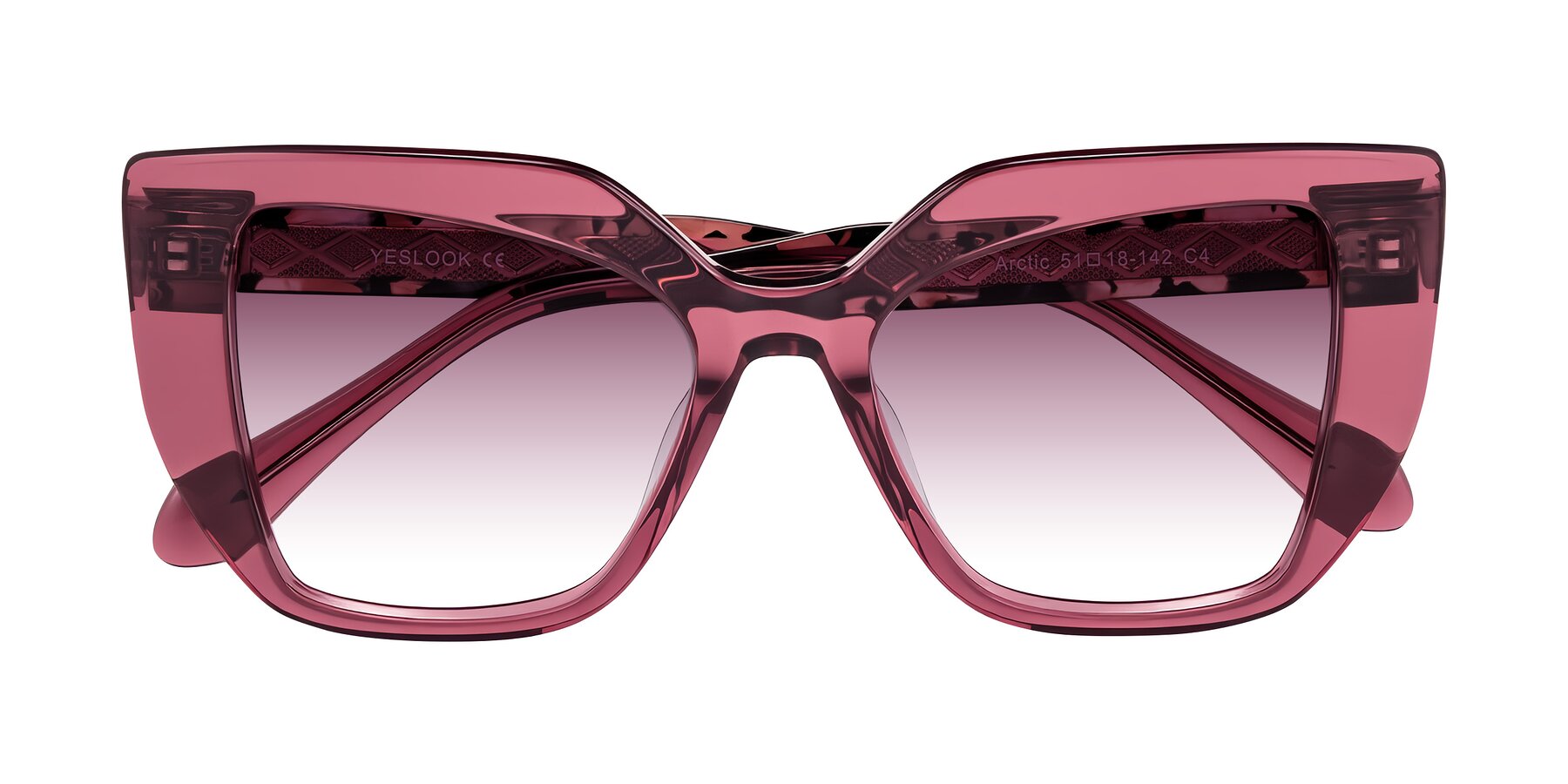 Folded Front of Arctic in Violet with Wine Gradient Lenses