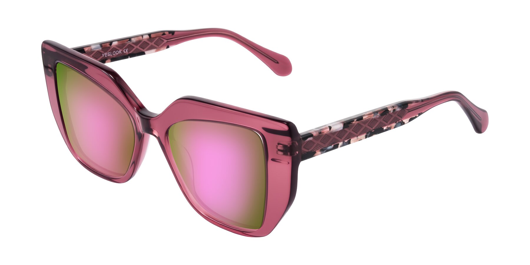 Angle of Arctic in Violet with Pink Mirrored Lenses