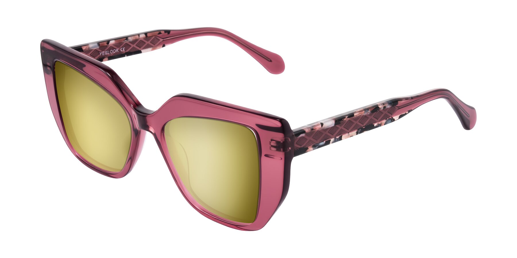 Angle of Arctic in Violet with Gold Mirrored Lenses