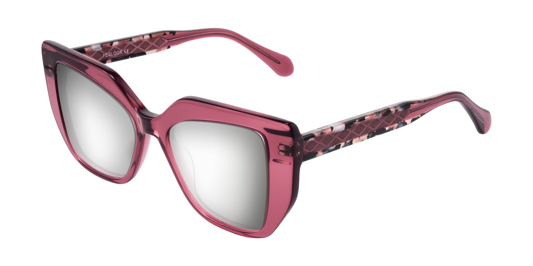 Angle of Arctic in Violet with Silver Mirrored Lenses