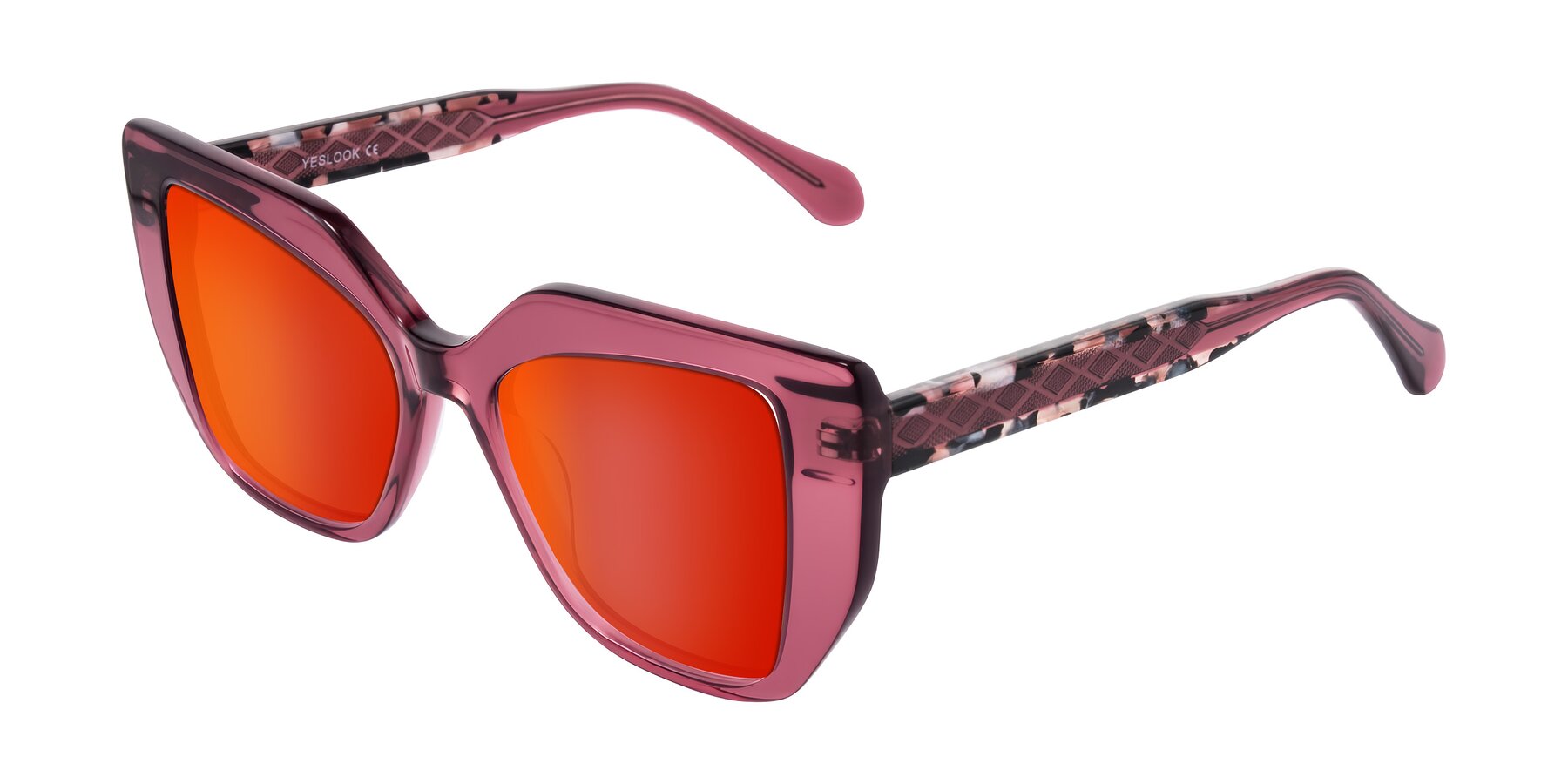 Angle of Arctic in Violet with Red Gold Mirrored Lenses