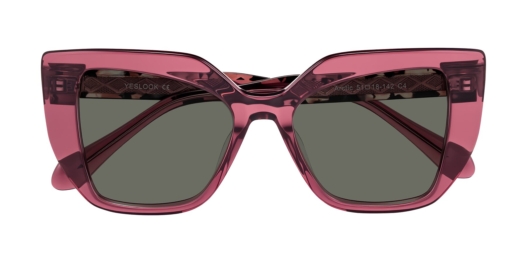 Folded Front of Arctic in Violet with Gray Polarized Lenses
