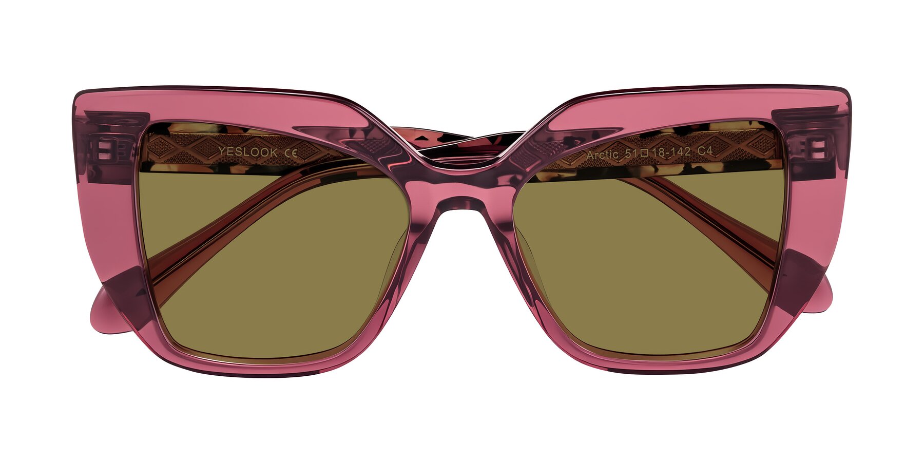 Folded Front of Arctic in Violet with Brown Polarized Lenses
