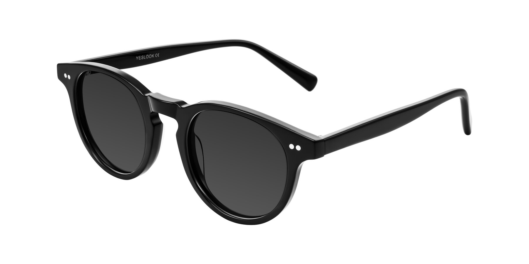 Angle of Ovaldo in Black with Gray Tinted Lenses