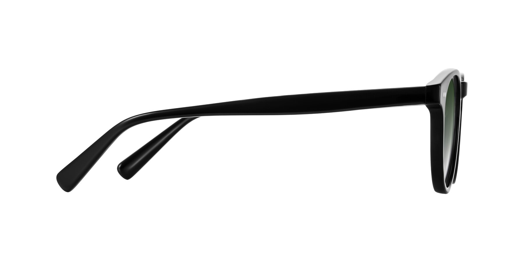 Side of Ovaldo in Black with Green Gradient Lenses