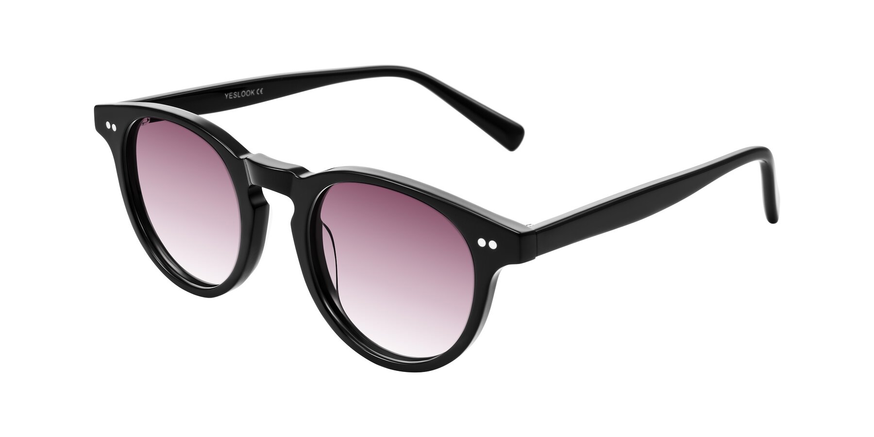 Angle of Ovaldo in Black with Wine Gradient Lenses