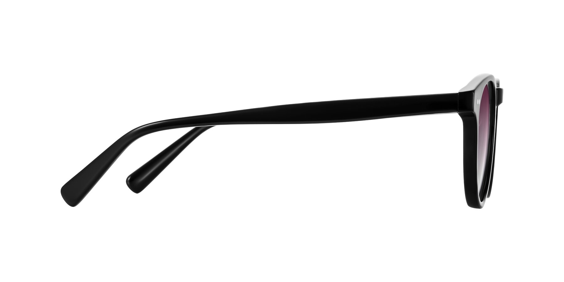 Side of Ovaldo in Black with Wine Gradient Lenses