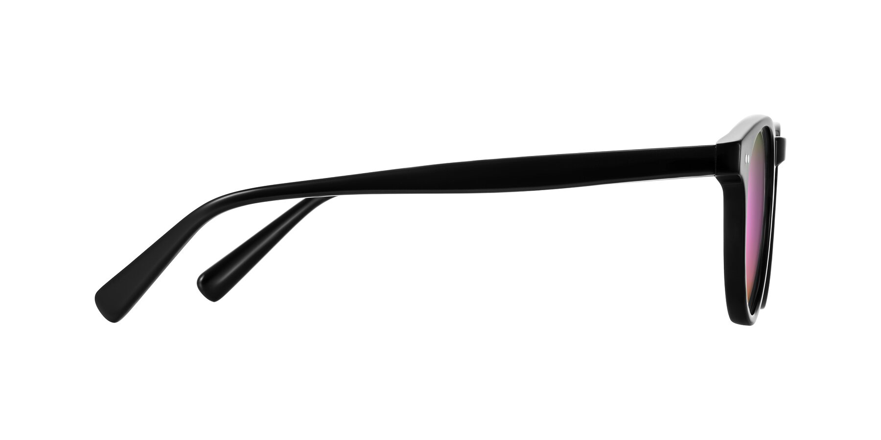 Side of Ovaldo in Black with Pink Mirrored Lenses