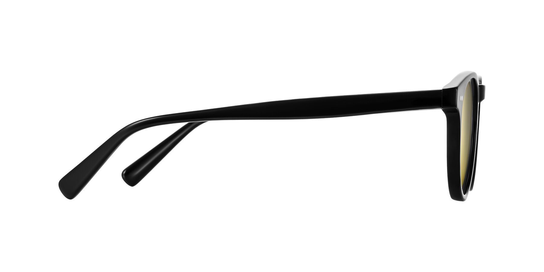 Side of Ovaldo in Black with Gold Mirrored Lenses