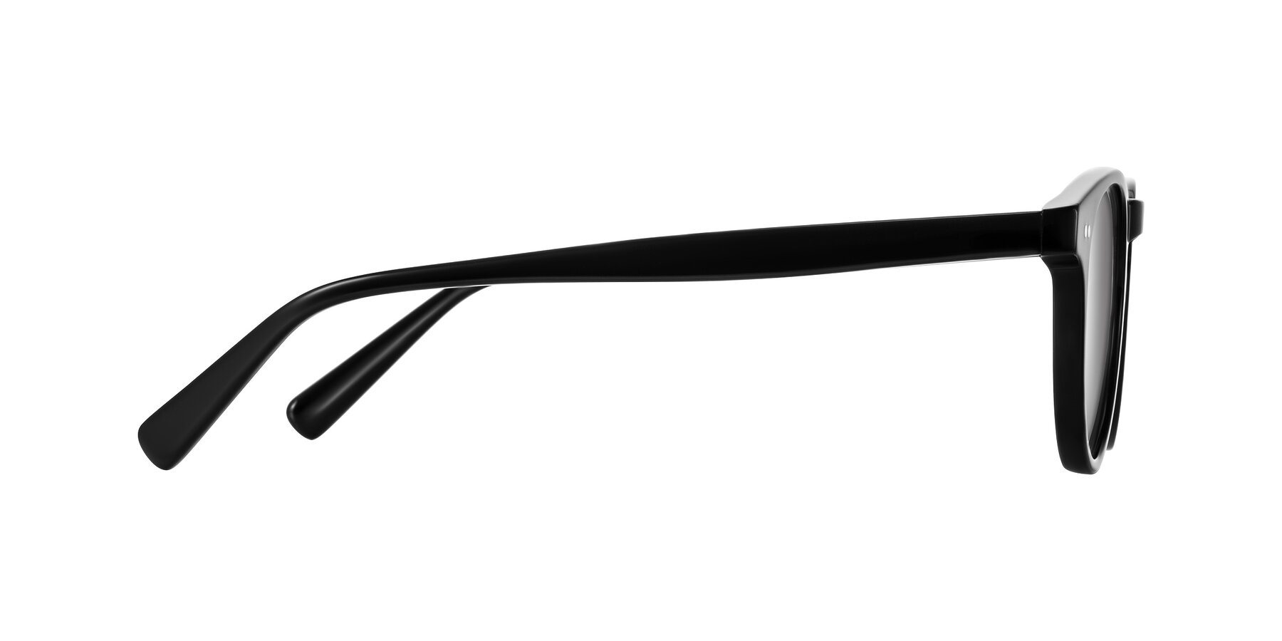 Side of Ovaldo in Black with Silver Mirrored Lenses
