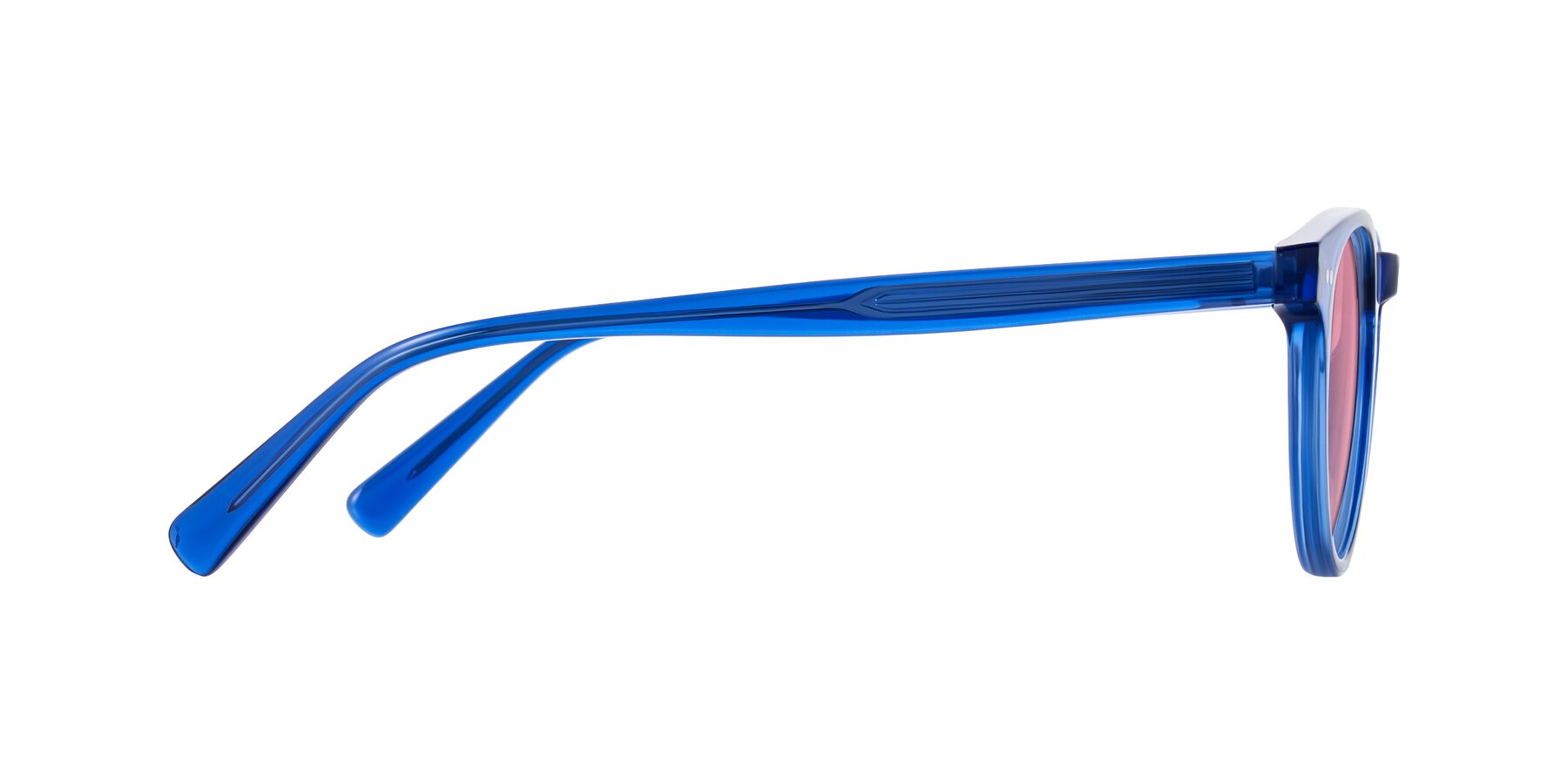 Side of Ovaldo in Blue with Pink Tinted Lenses