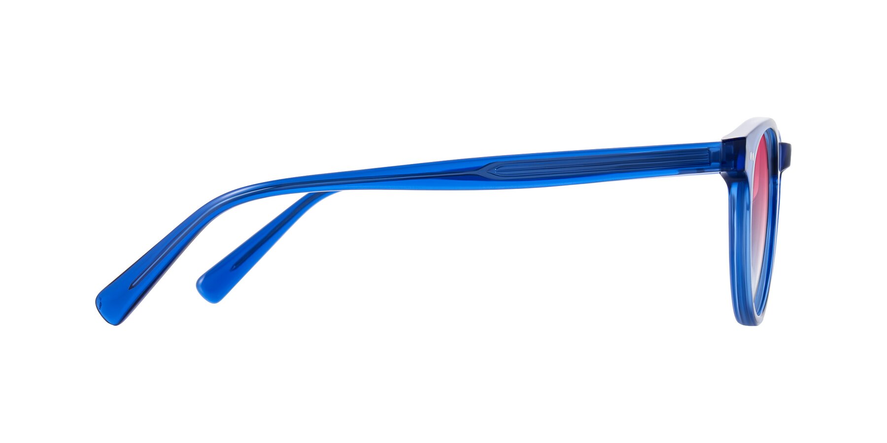 Side of Ovaldo in Blue with Pink Gradient Lenses