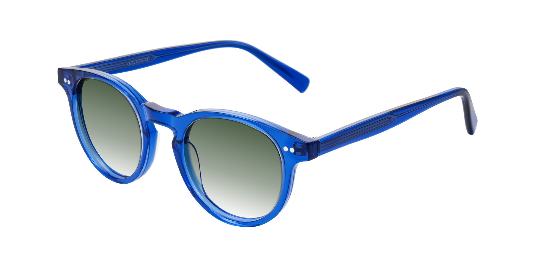 Angle of Ovaldo in Blue with Green Gradient Lenses