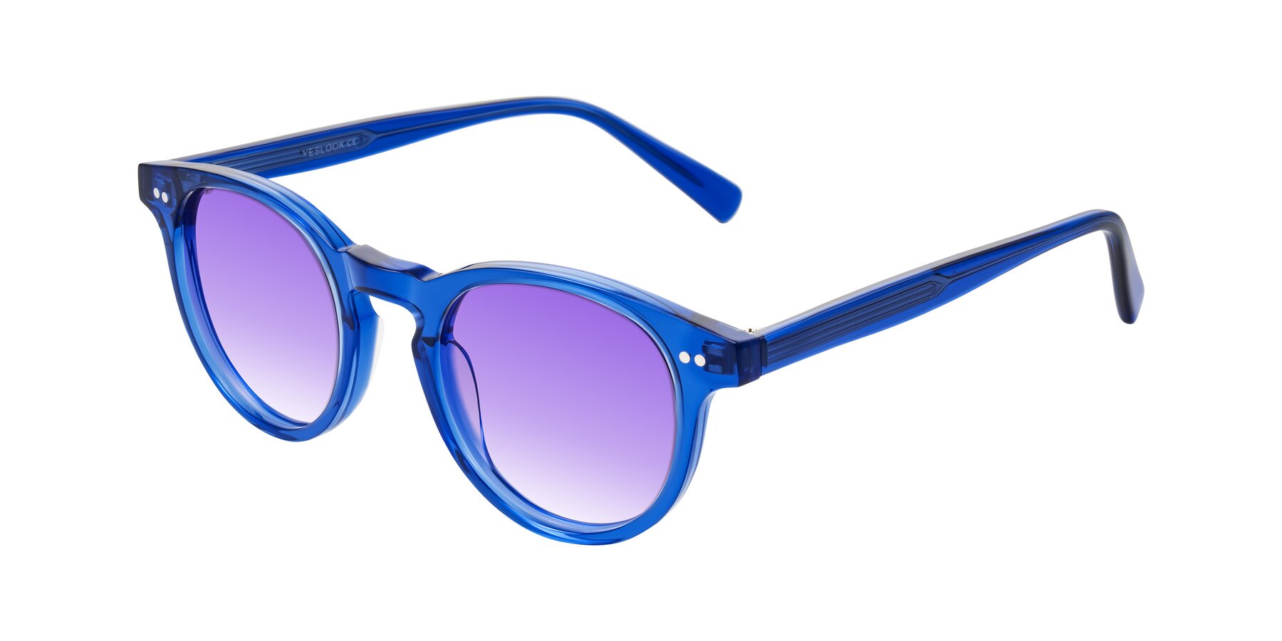 Angle of Ovaldo in Blue with Purple Gradient Lenses