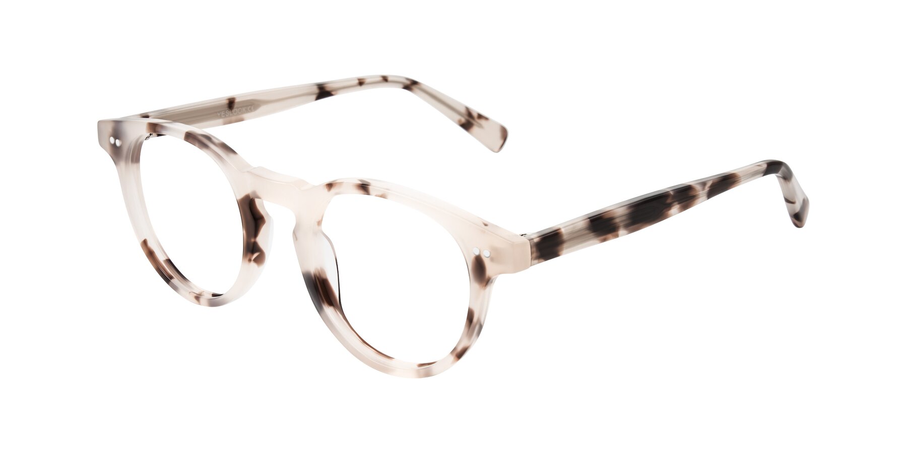 Angle of Ovaldo in Ivory Tortoise with Clear Blue Light Blocking Lenses