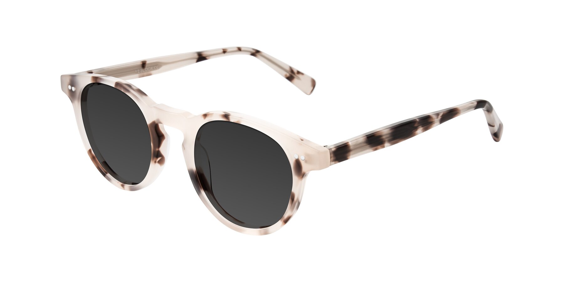 Angle of Ovaldo in Ivory Tortoise with Gray Tinted Lenses