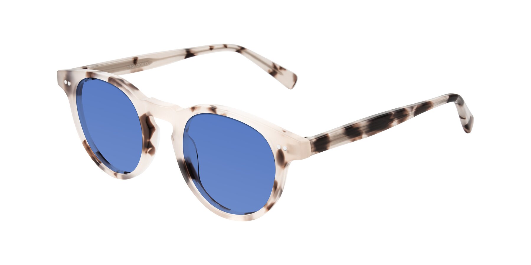 Angle of Ovaldo in Ivory Tortoise with Blue Tinted Lenses