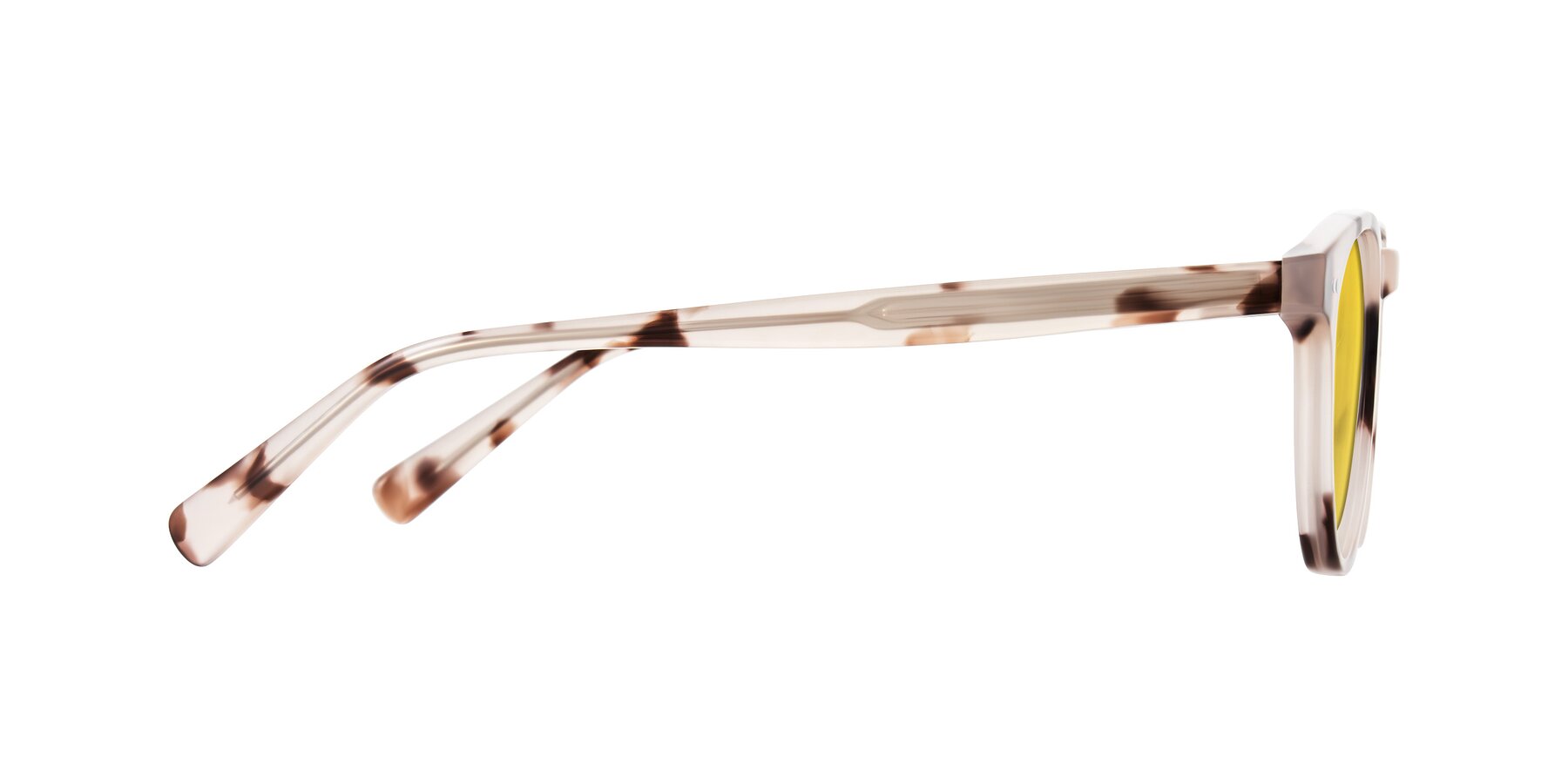 Side of Ovaldo in Ivory Tortoise with Yellow Tinted Lenses
