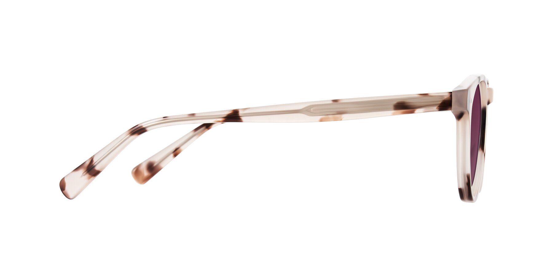 Side of Ovaldo in Ivory Tortoise with Wine Tinted Lenses