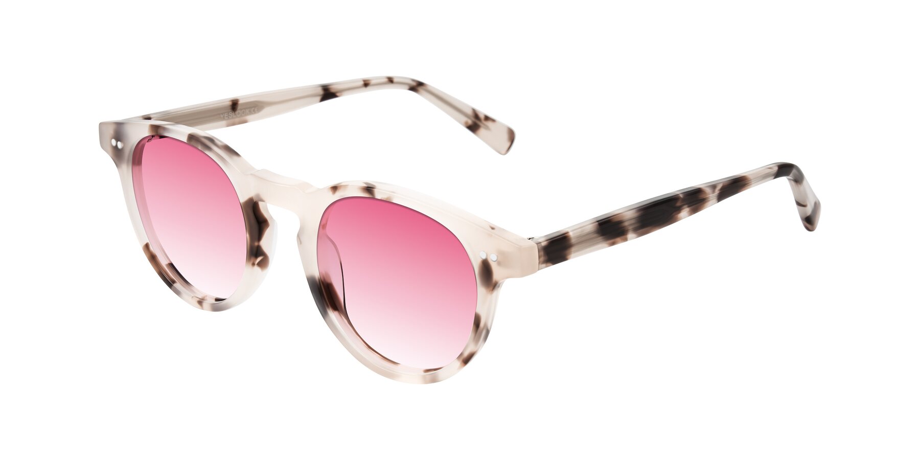 Angle of Ovaldo in Ivory Tortoise with Pink Gradient Lenses