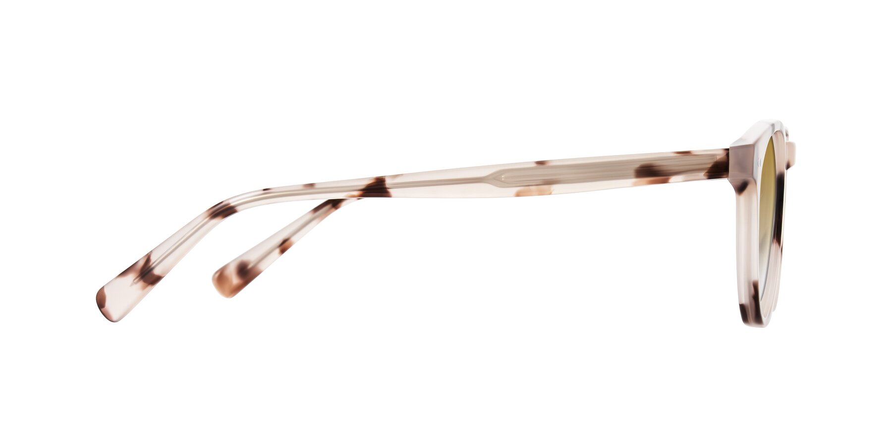Side of Ovaldo in Ivory Tortoise with Champagne Gradient Lenses