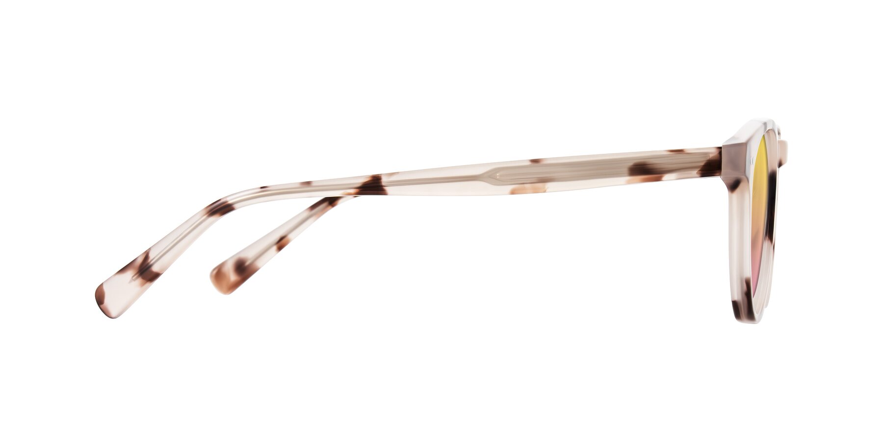 Side of Ovaldo in Ivory Tortoise with Yellow / Pink Gradient Lenses