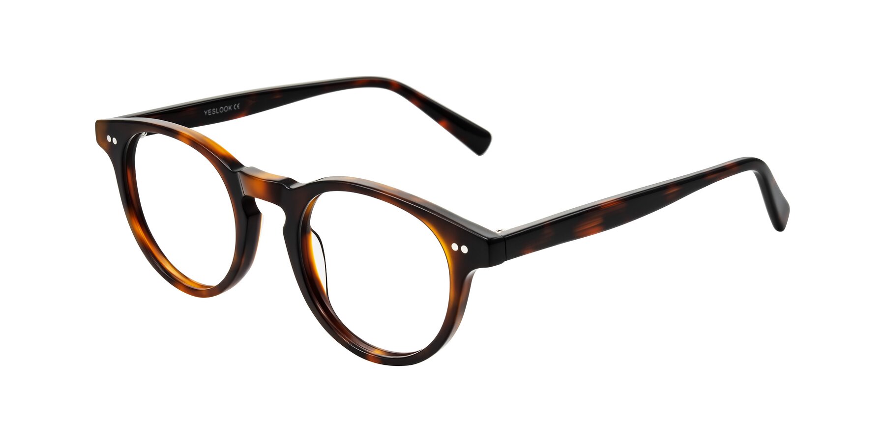 Angle of Ovaldo in Tortoise with Clear Reading Eyeglass Lenses