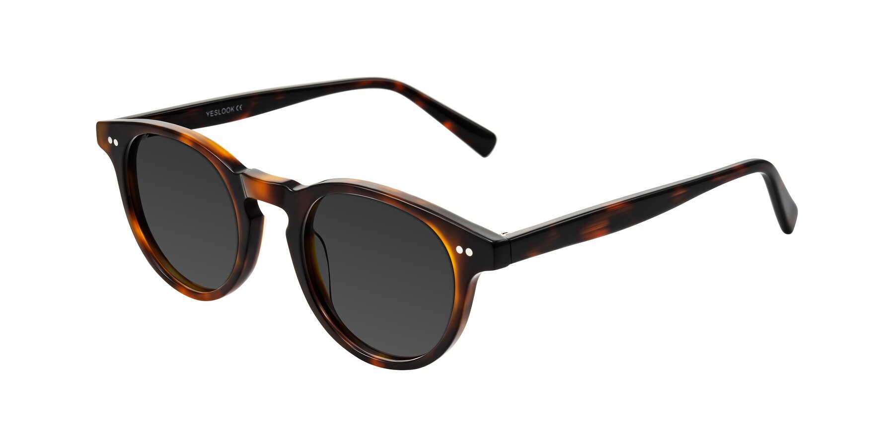 Angle of Ovaldo in Tortoise with Gray Tinted Lenses