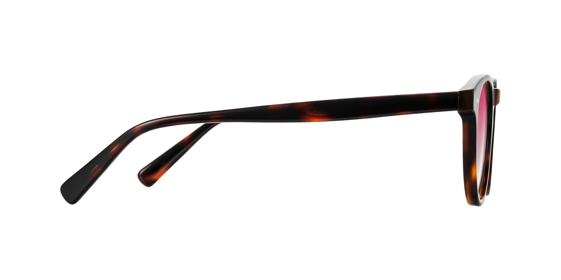 Side of Ovaldo in Tortoise with Pink Gradient Lenses