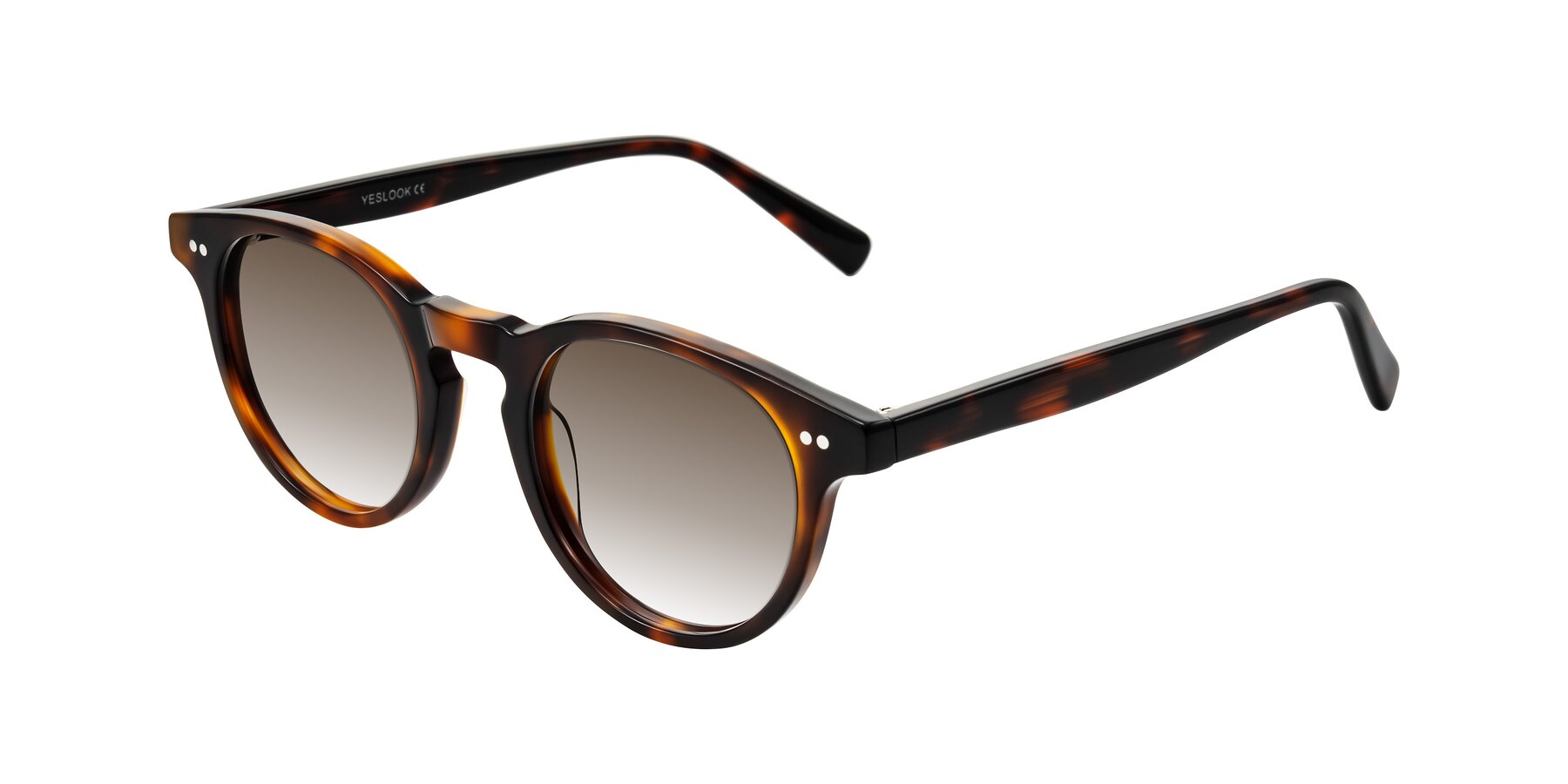 Angle of Ovaldo in Tortoise with Brown Gradient Lenses