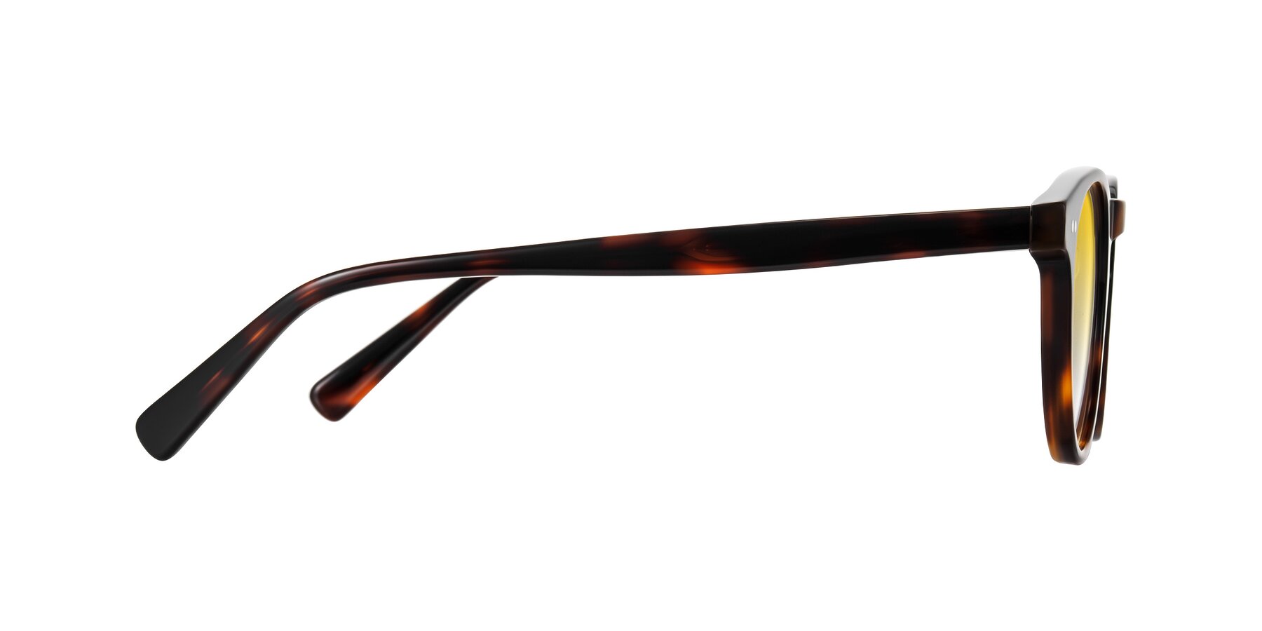 Side of Ovaldo in Tortoise with Yellow Gradient Lenses