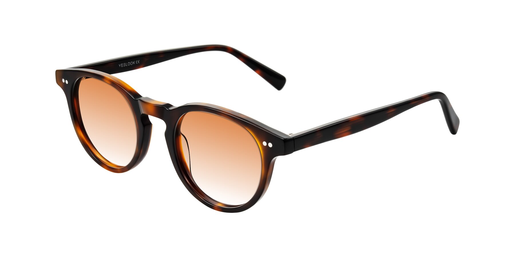 Angle of Ovaldo in Tortoise with Orange Gradient Lenses