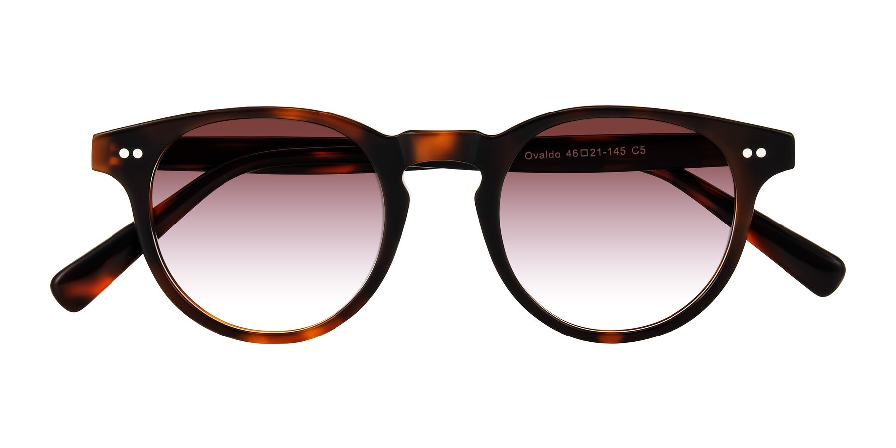 Folded Front of Ovaldo in Tortoise with Garnet Gradient Lenses