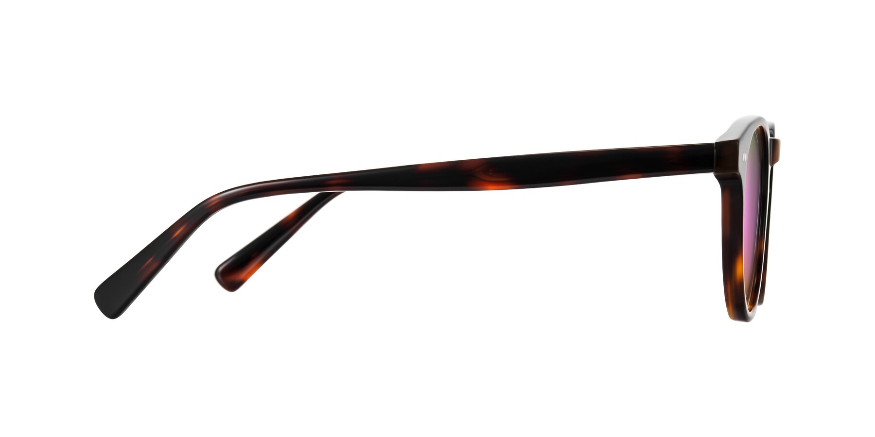 Side of Ovaldo in Tortoise with Pink Mirrored Lenses