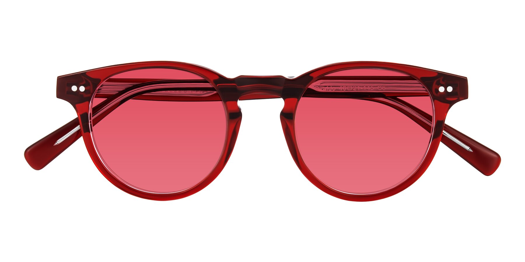 Folded Front of Ovaldo in Wine/Clear with Red Tinted Lenses