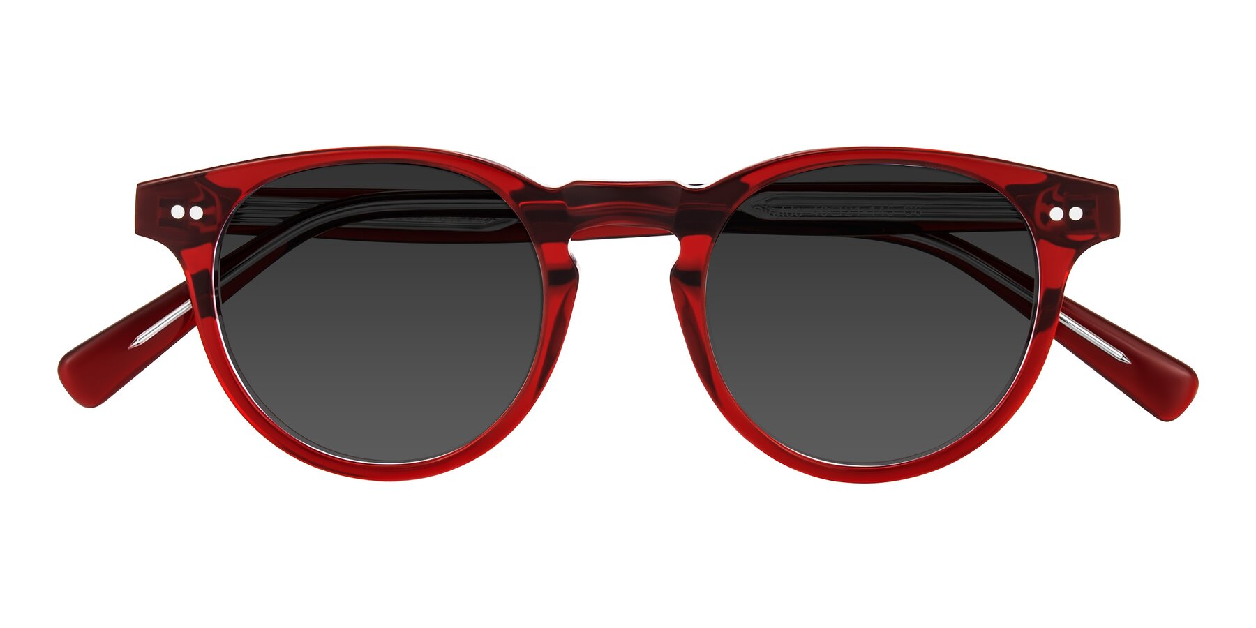 Folded Front of Ovaldo in Wine/Clear with Gray Tinted Lenses