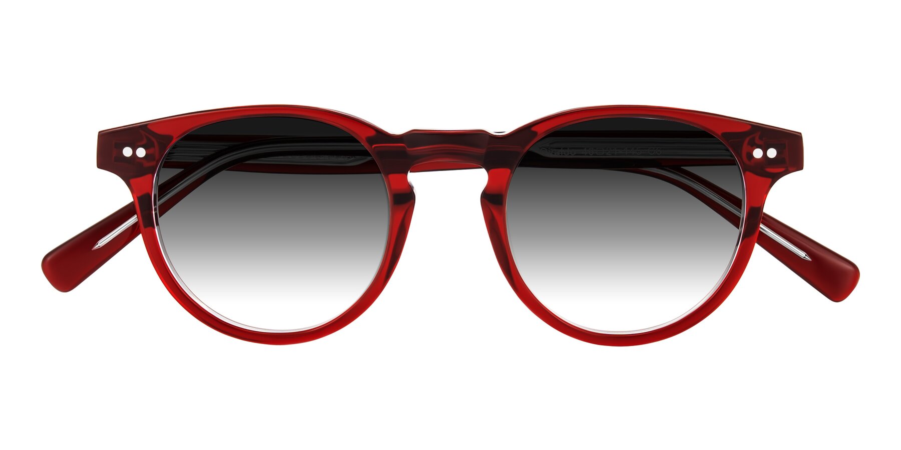Folded Front of Ovaldo in Wine/Clear with Gray Gradient Lenses