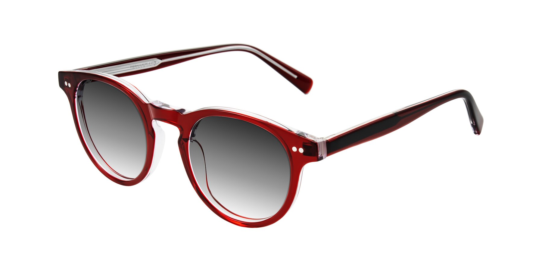Angle of Ovaldo in Wine/Clear with Gray Gradient Lenses