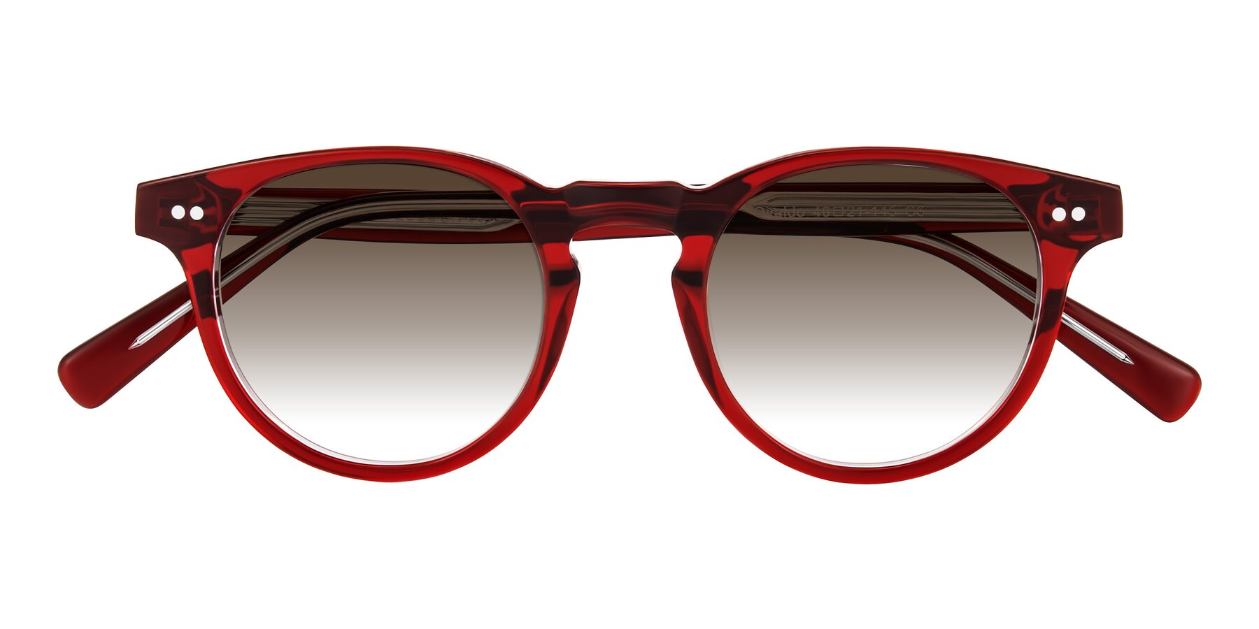 Folded Front of Ovaldo in Wine/Clear with Brown Gradient Lenses