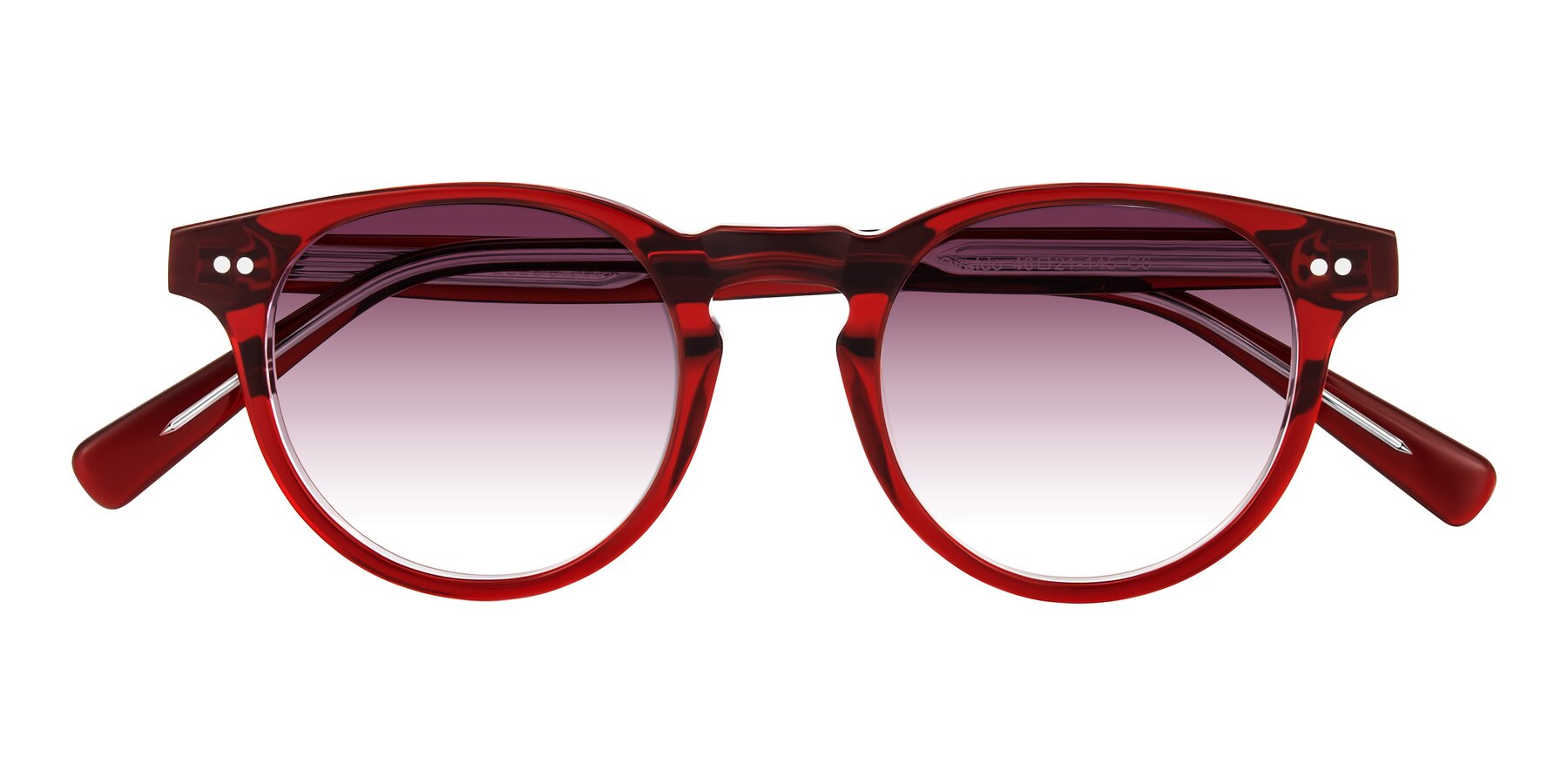 Folded Front of Ovaldo in Wine/Clear with Wine Gradient Lenses