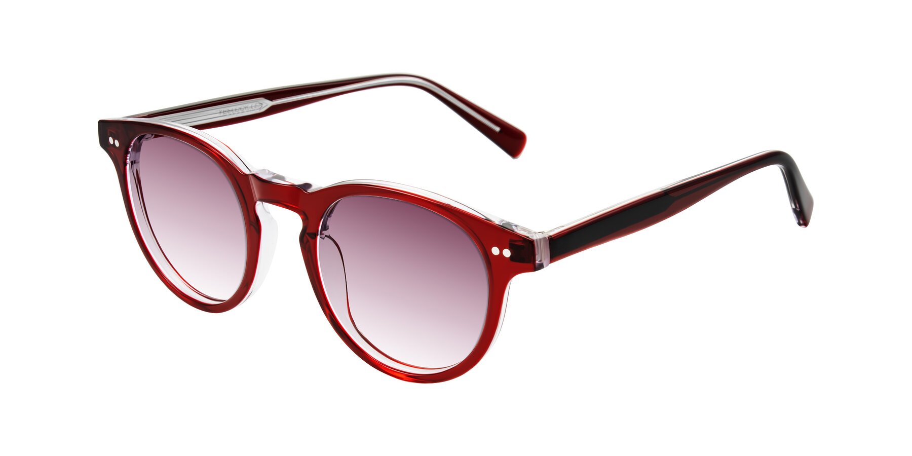 Angle of Ovaldo in Wine/Clear with Wine Gradient Lenses