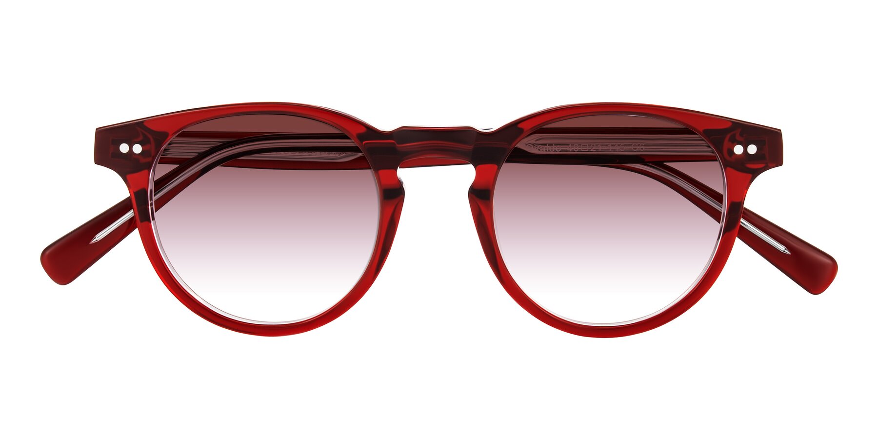 Folded Front of Ovaldo in Wine/Clear with Garnet Gradient Lenses
