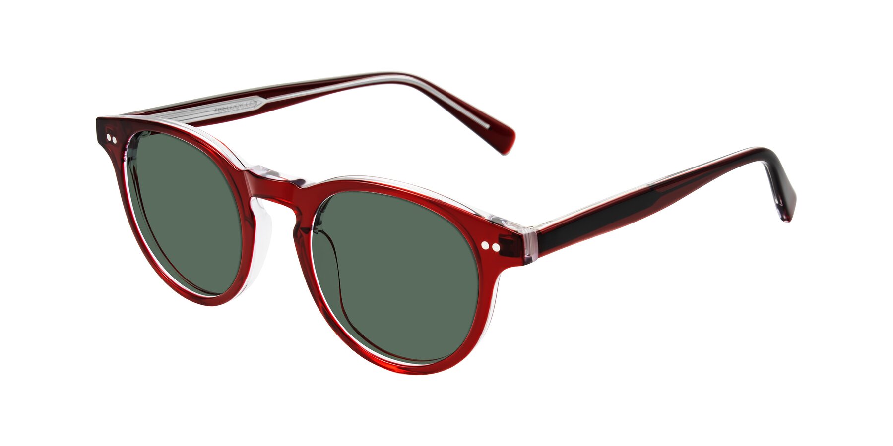 Angle of Ovaldo in Wine/Clear with Green Polarized Lenses