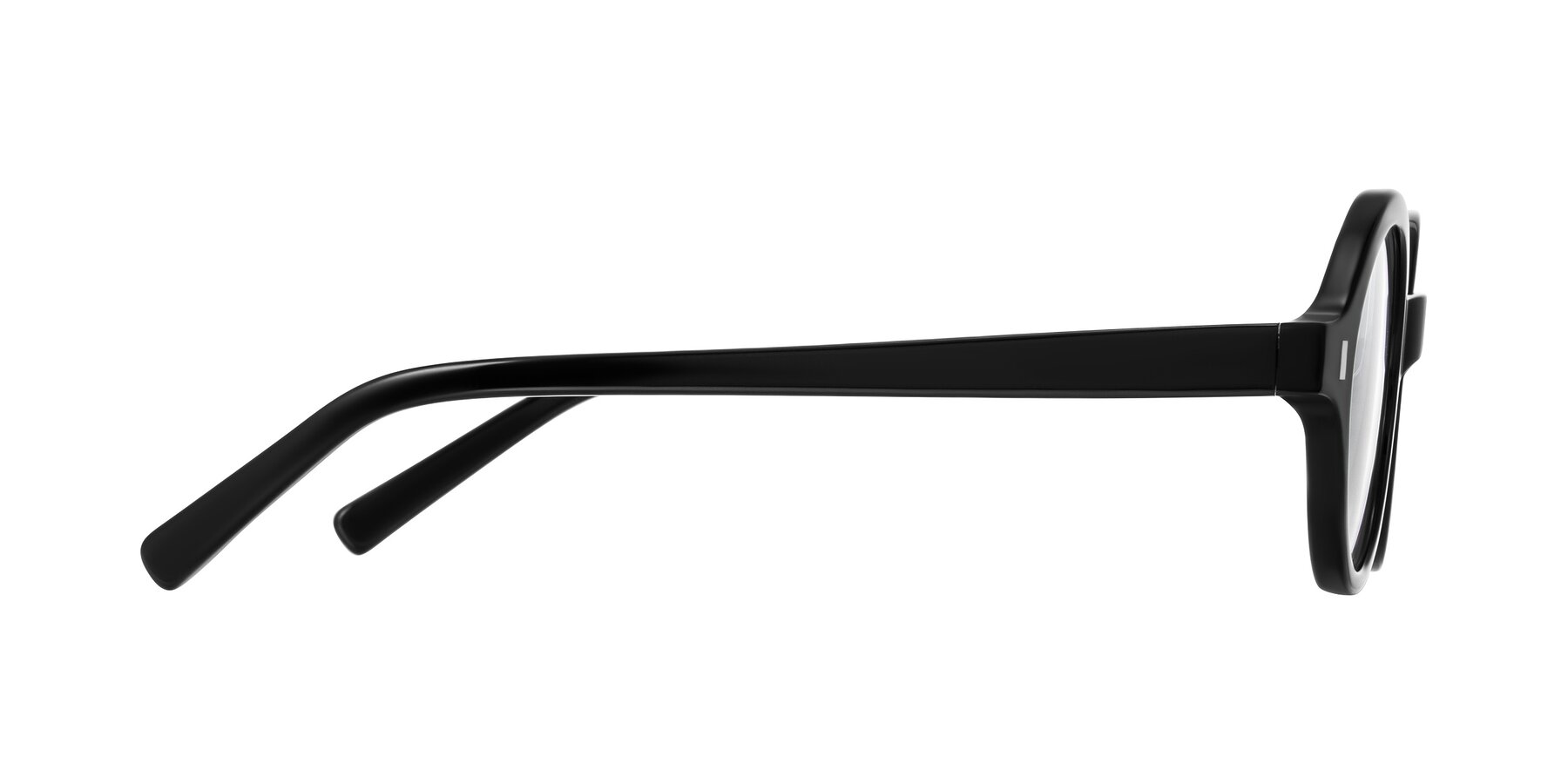 Side of Lozada in Black with Clear Eyeglass Lenses