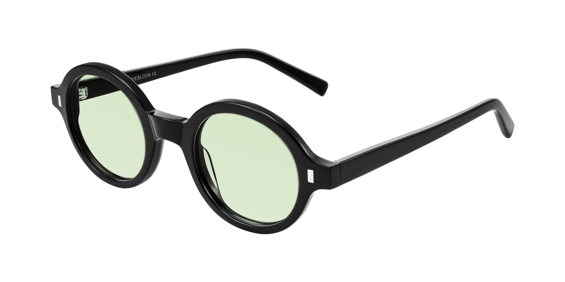Angle of Lozada in Black with Light Green Tinted Lenses
