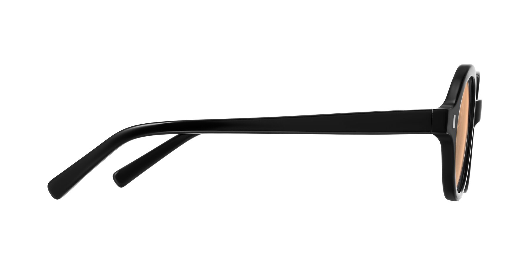 Side of Lozada in Black with Light Orange Tinted Lenses